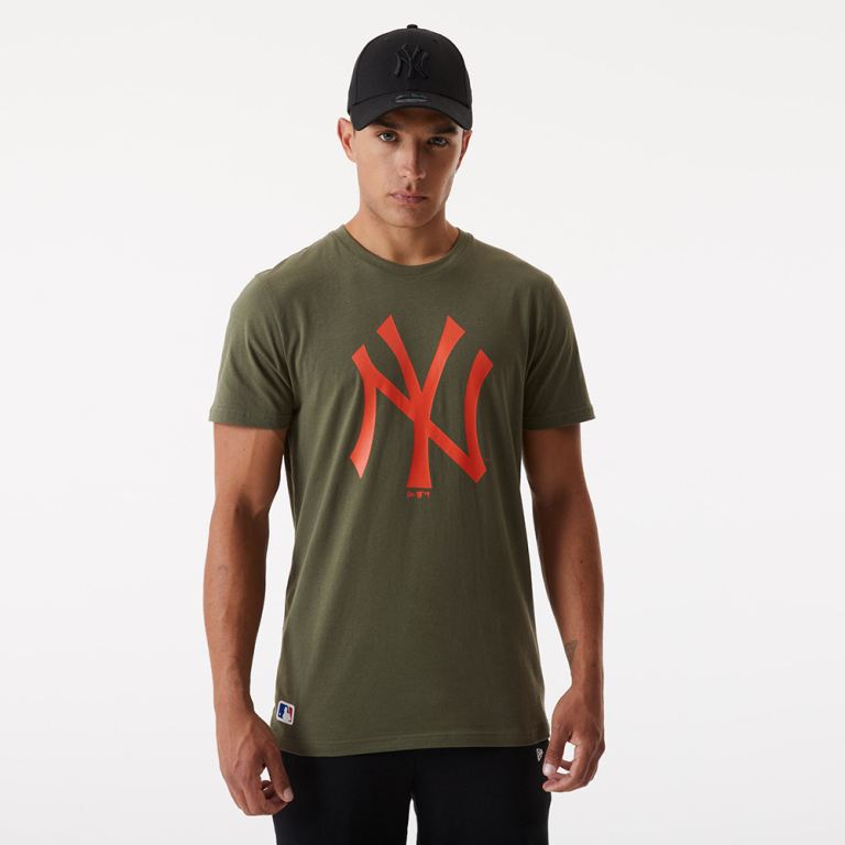 Ropa New Era Mlb Verdes - New York Yankees Team Logo Khaki 98763FYMN